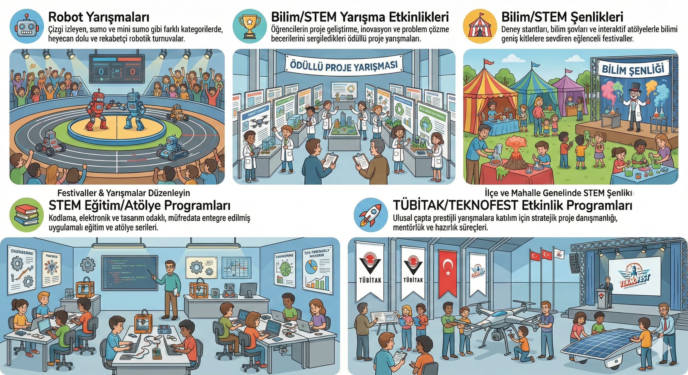 Düzenleyebileceğiniz Etkinlik Türleri